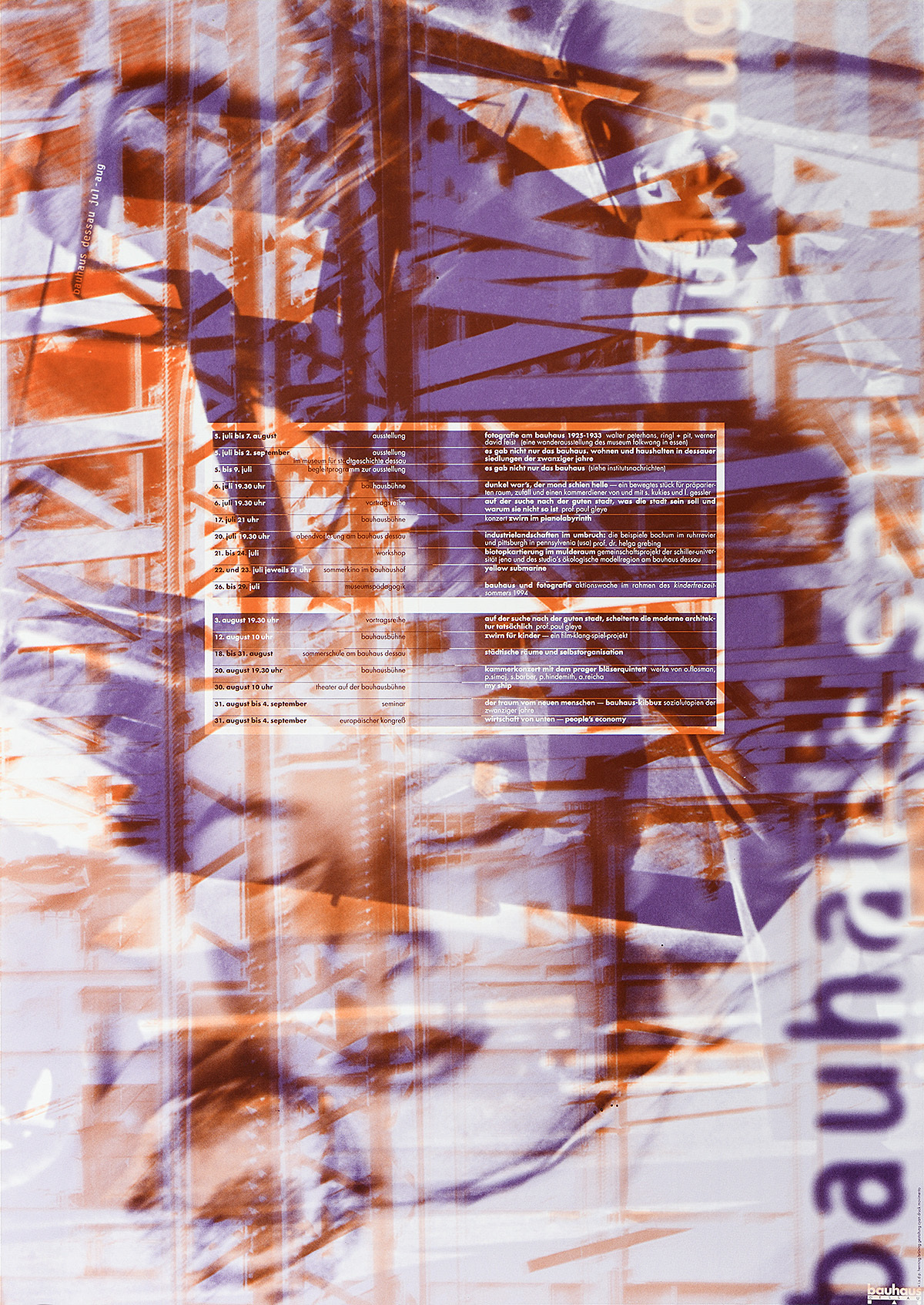 "Bauhaus Program Juli August," 1994