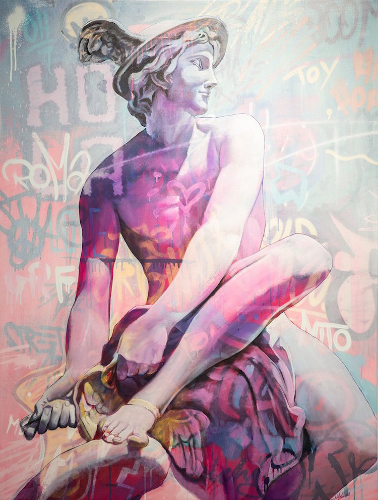 “Hermes,” 2018. Mural in Denver, Colorado, USA.