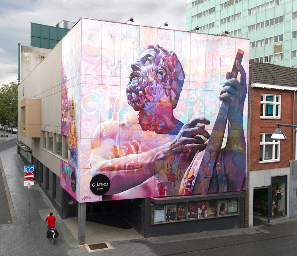 “Orpheus,” 2018. Mural in Heerlen, Netherlands.