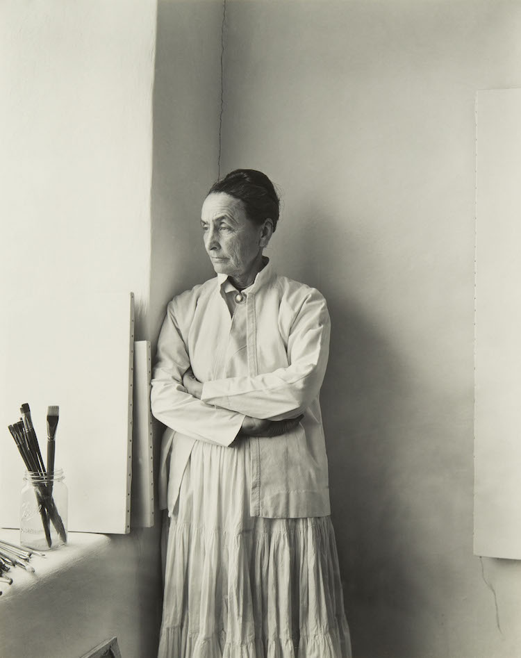 aura Gilpin (American, 1891–1979). Georgia O’Keeffe, 1953. Gelatin ￼silver print, 91⁄2 x 75⁄8 in.(24.1 x 19.4 cm). Georgia O’Keeffe Museum, ￼Santa Fe, N.M.; 2014.3.38. © 1979 Amon Carter Museum of American ￼Art, Fort Worth, TX