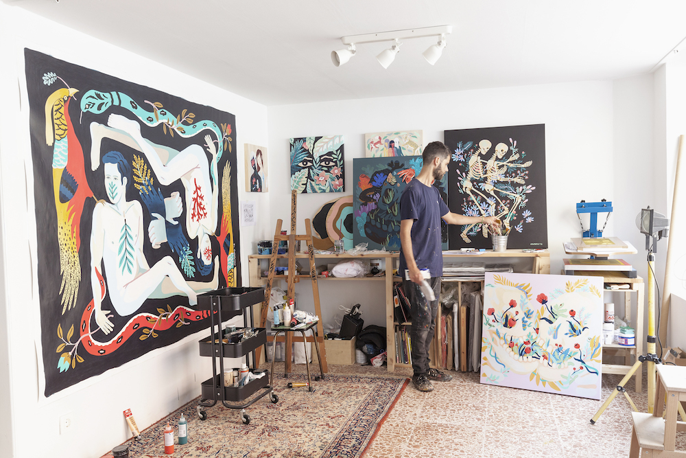Marcos Navarro in his studio.