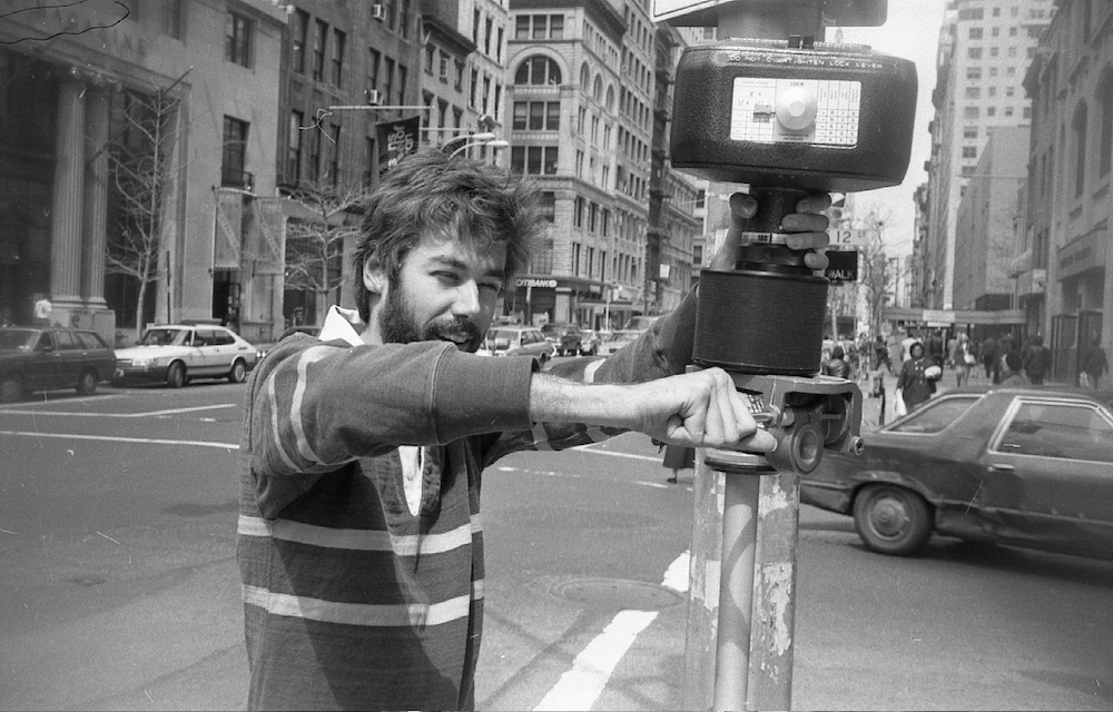 Adam Yauch with his 360 camera, photo by Ricky Powell