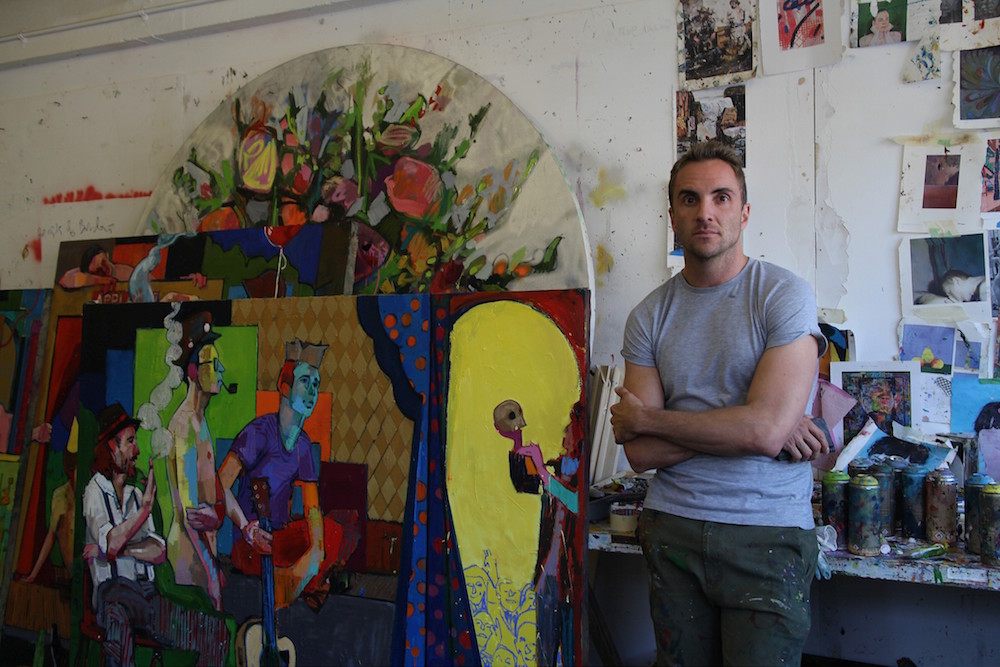 Andrew Salgado in his studio