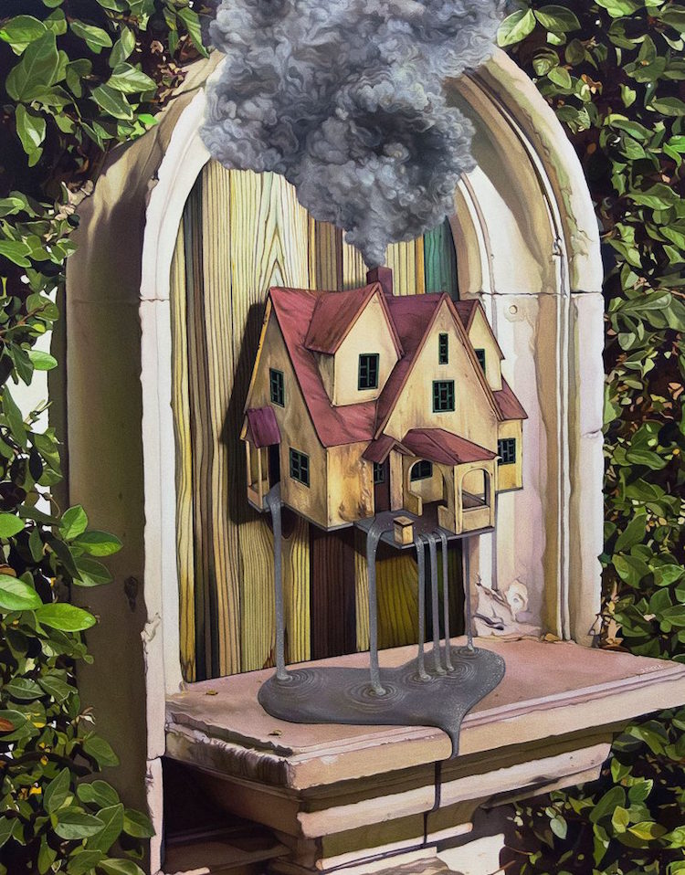 “Somebody’s Nobody House,” 2019. Oil on Wood Panel, 11" × 14".