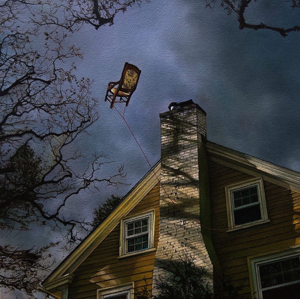 “Away,” 2019. Oil on Canvas, 12" × 12".