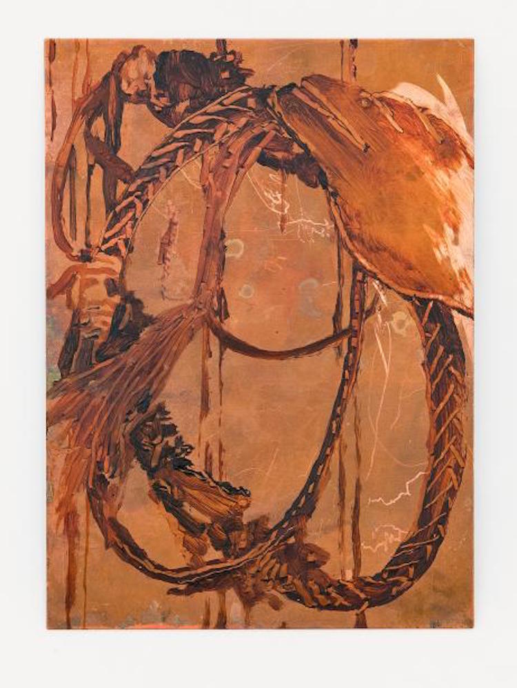 "Whip II," 2019. Oil on copper, 23,5x17 cm.