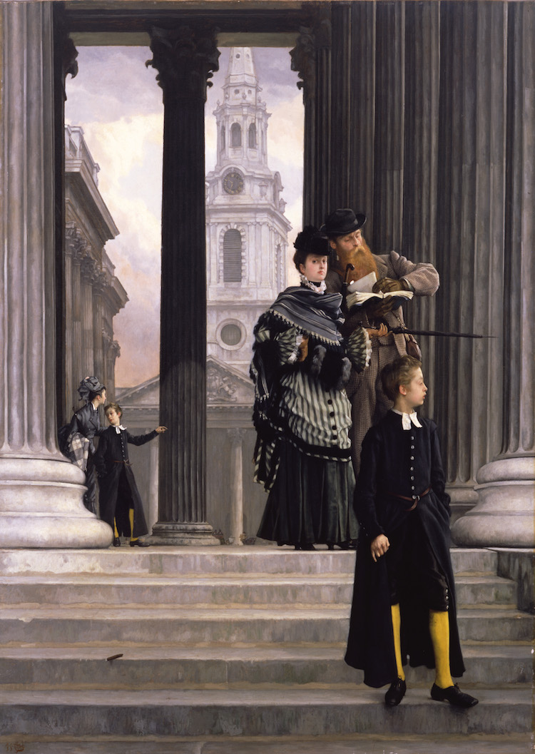 James Tissot, French, 1836-1902; "London Visitors"; about 1874;  Toledo Museum of Art; 1951.409; oil on canvas;H: 63 in. (160 cm); W: 45 in. (114.2 cm) Image provided courtesy of the Fine Arts Museums of San Francisco