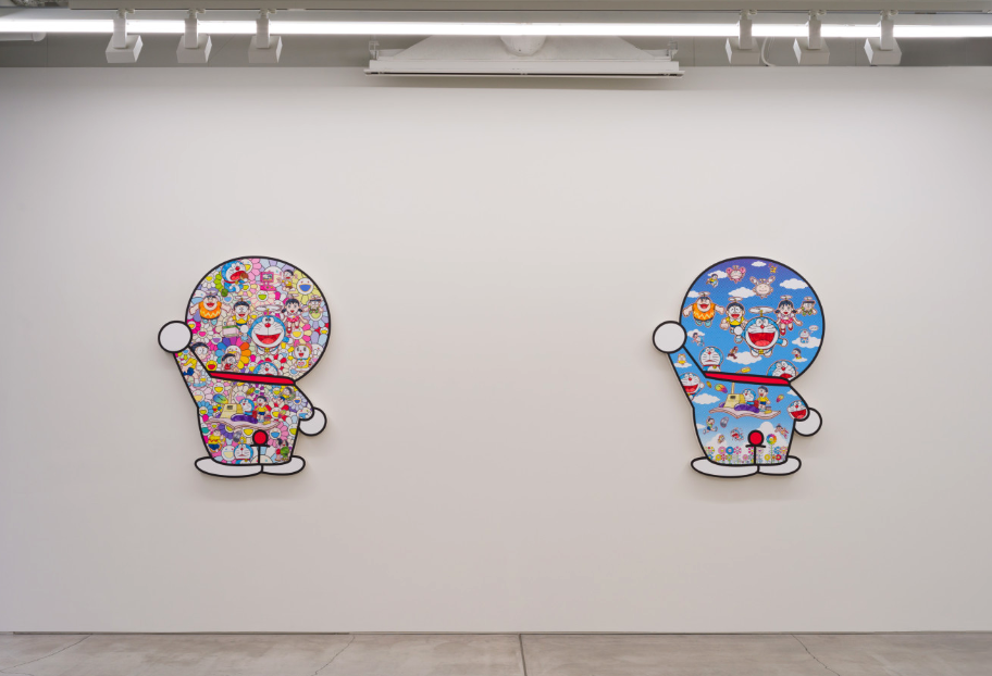 Installation views of Takashi Murakami’s solo exhibition “Superflat Doraemon" at Perrotin Tokyo, 2019. 　©️2019 Takashi Murakami/Kaikai Kiki Co., Ltd. All Rights Reserved. ©️Fujiko-Pro. Photographer: Kei Okano