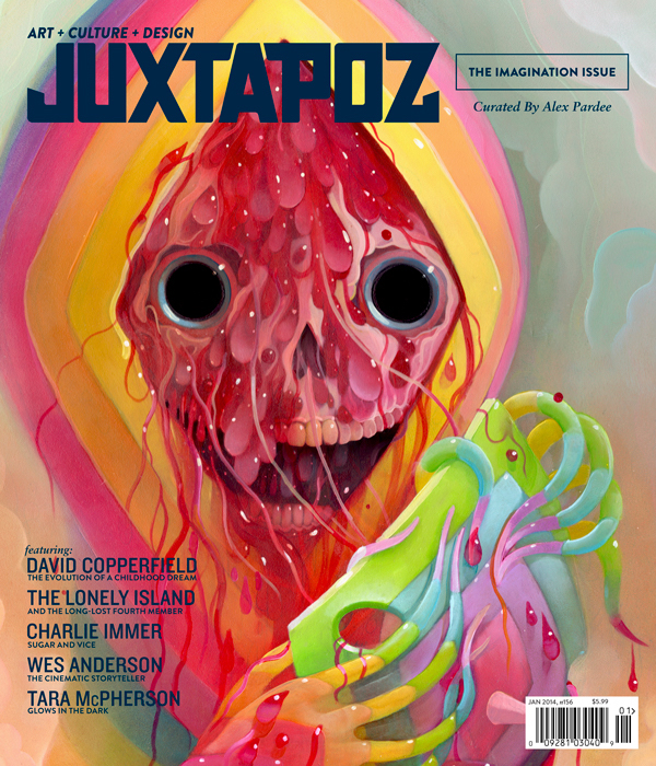 Alex Pardee curated Imagination Issue (with Charlie Immer cover art), January 2014