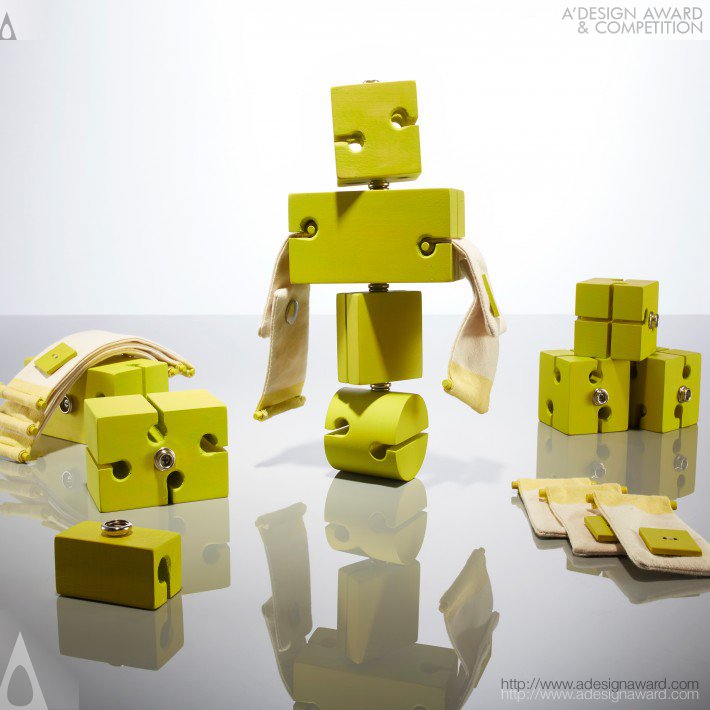 Fastener Block Childhood Developmental Toy by Nishit Gupta