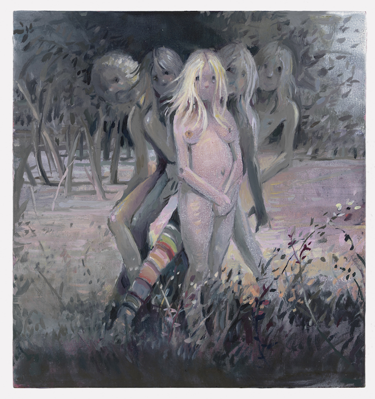 Grisaille Hippies, 2013 © Lisa Yuskavage Courtesy the artist and David Zwirner