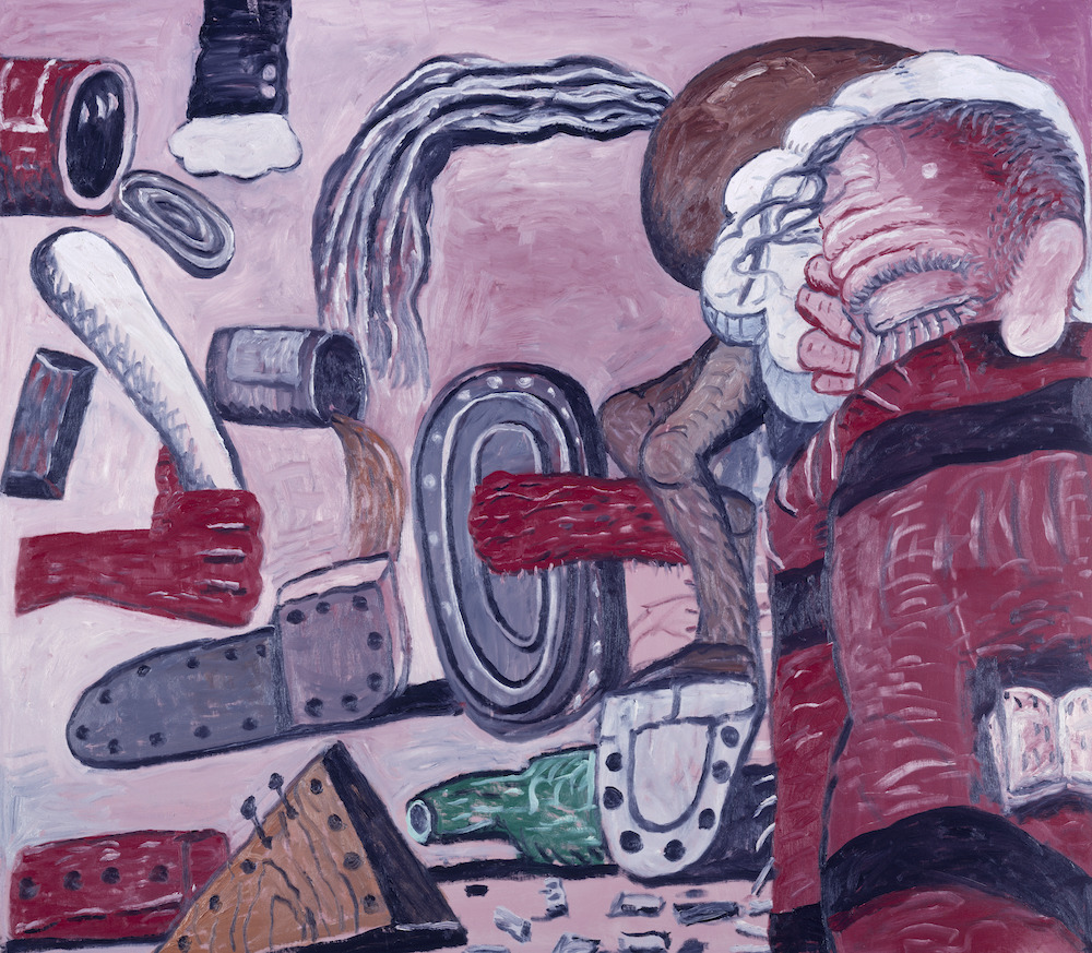 Legend, 1977 oil on canvas overall: 175.26 × 199.39 cm (69 × 78 1/2 in.) The Museum of Fine Arts, Houston. Museum purchase funded by the Alice Pratt Brown Museum Fund, 88.35 © The Estate of Philip Guston