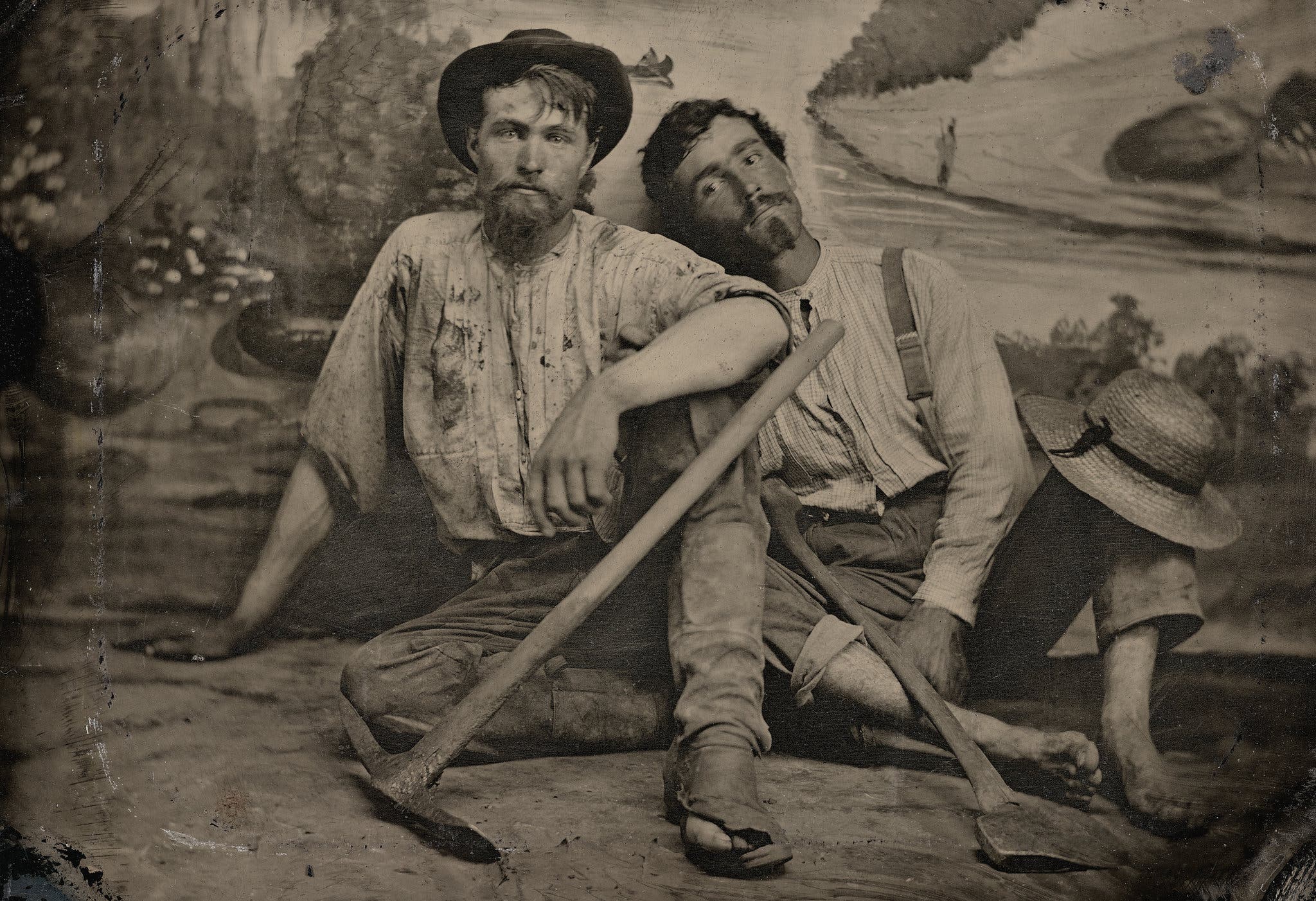 An unidentified pair of prospectors. Circa 1860. © Canadian Photography Institute