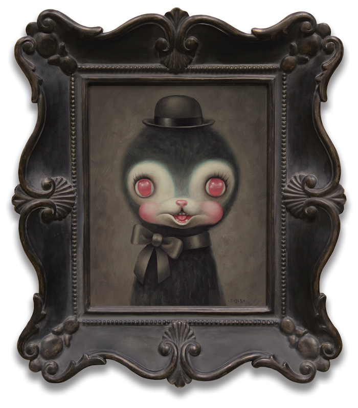 Shag (#150), 2019 oil on panel and hand-carved wood frame 10 x 8 inches