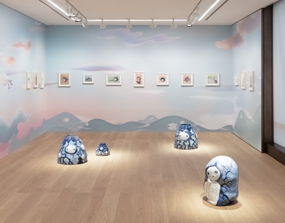 View of Chiho Aoshima’s exhibition Our Tears Shall Fly Off into Outer Space at Perrotin hong Kong, 2020 Photo: Ringo Cheung ©Chiho Aoshima/Kaikai Kiki Co., Ltd. All Rights Reserved. Courtesy of Perrotin