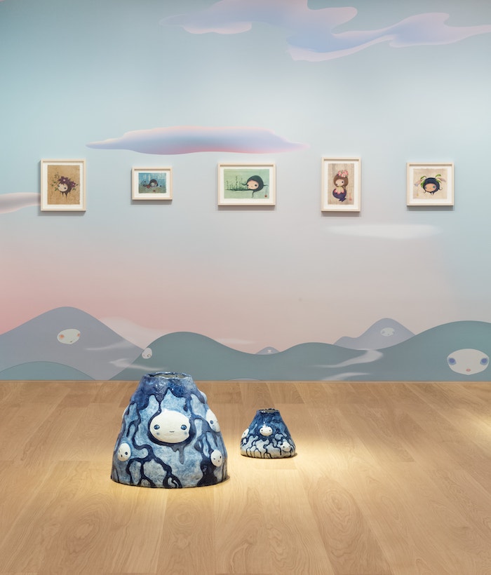 View of Chiho Aoshima’s exhibition Our Tears Shall Fly Off into Outer Space at Perrotin hong Kong, 2020 Photo: Ringo Cheung ©Chiho Aoshima/Kaikai Kiki Co., Ltd. All Rights Reserved. Courtesy of Perrotin