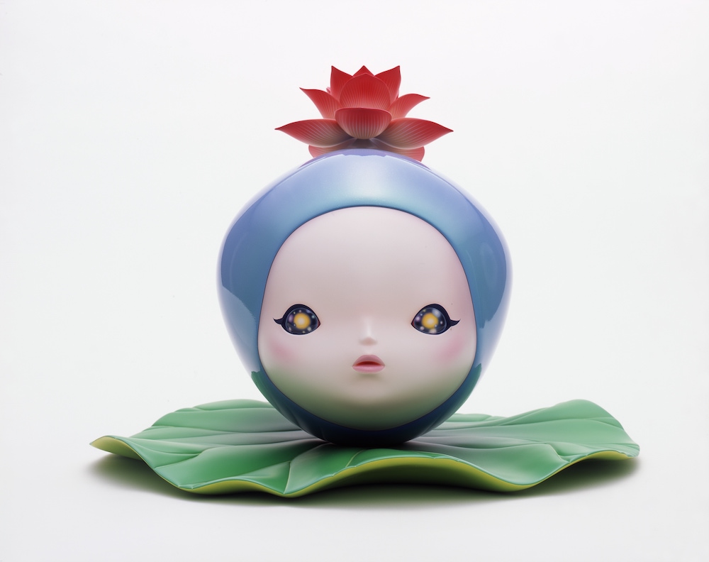 Lotus Child, 2010 FRP, lacquer 29.5 x 50 x 50 cm Indoor sculpture ©2010 Chiho Aoshima/Kaikai Kiki Co., Ltd. All Rights Reserved. Courtesy of Perrotin.
