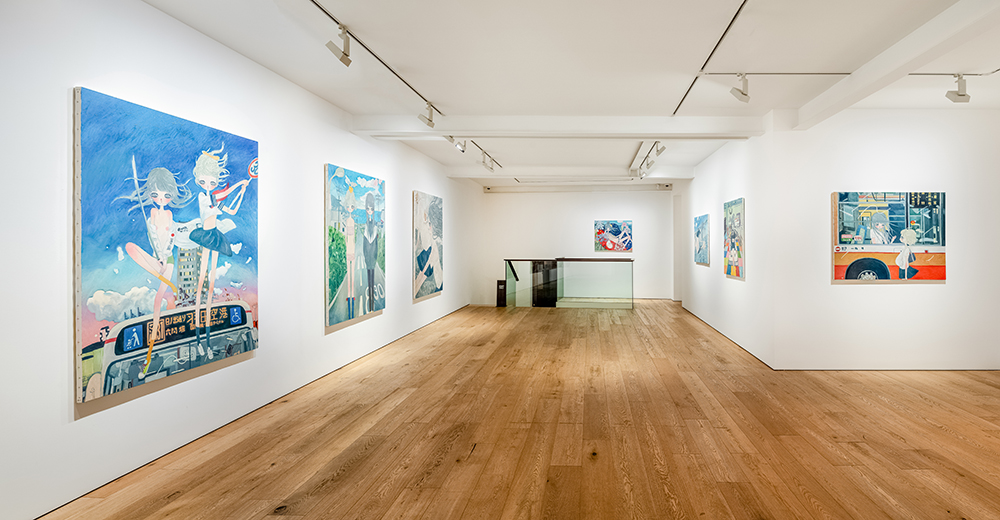 View of the exhibition Let’s make the universe a better place at Perrotin Seoul, 2020. Photo: Hyunjun Lee ©2020 Aya Takano/Kaikai Kiki Co., Ltd. All Rights Reserved. Courtesy Perrotin