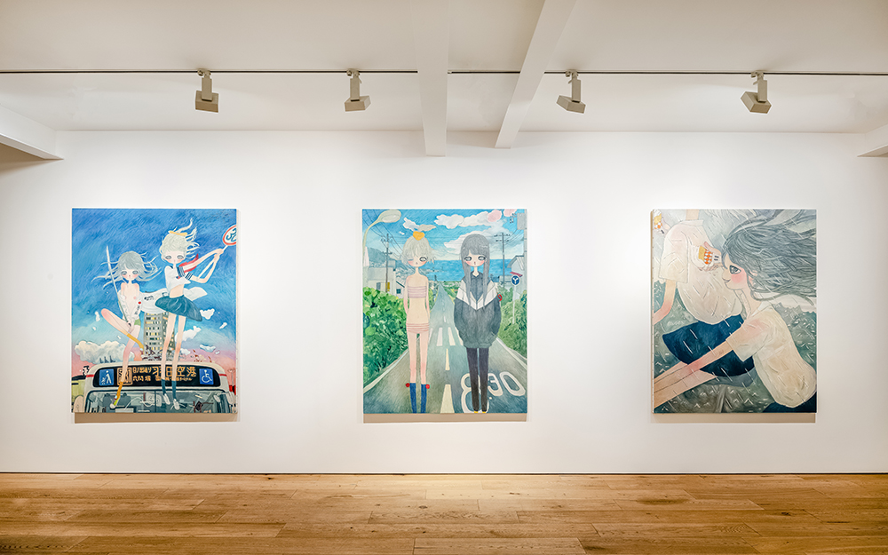 View of the exhibition Let’s make the universe a better place at Perrotin Seoul, 2020. Photo: Hyunjun Lee ©2020 Aya Takano/Kaikai Kiki Co., Ltd. All Rights Reserved. Courtesy Perrotin