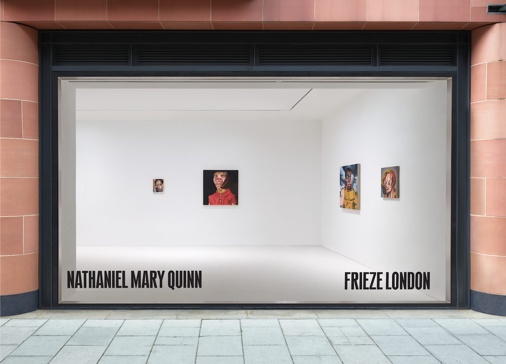 Nathaniel Mary Quinn, installation view, 2020 © Nathaniel Mary Quinn Photo: Prudence Cummings Associates Courtesy Gagosian