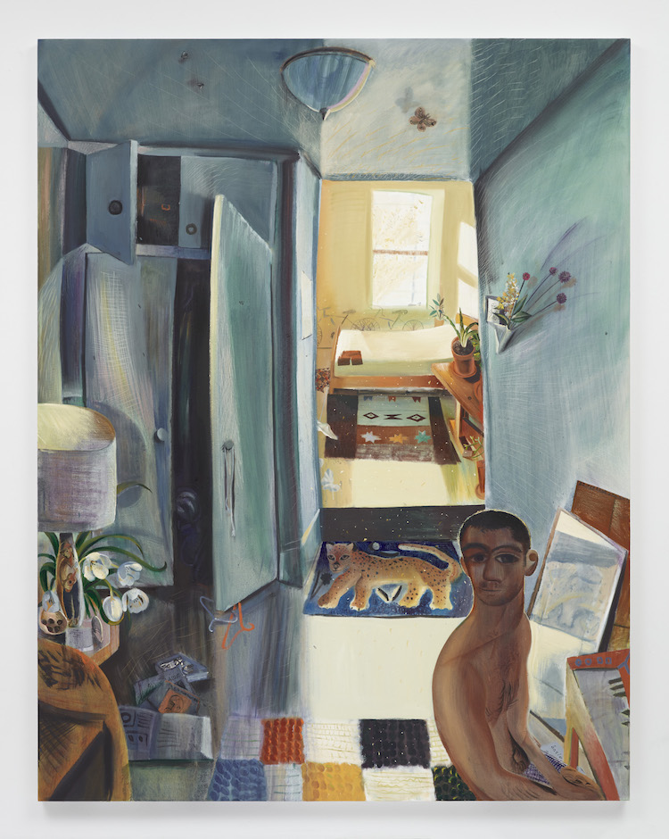 Richardson Street living room, 2020 Oil on canvas 90 x 70 inches