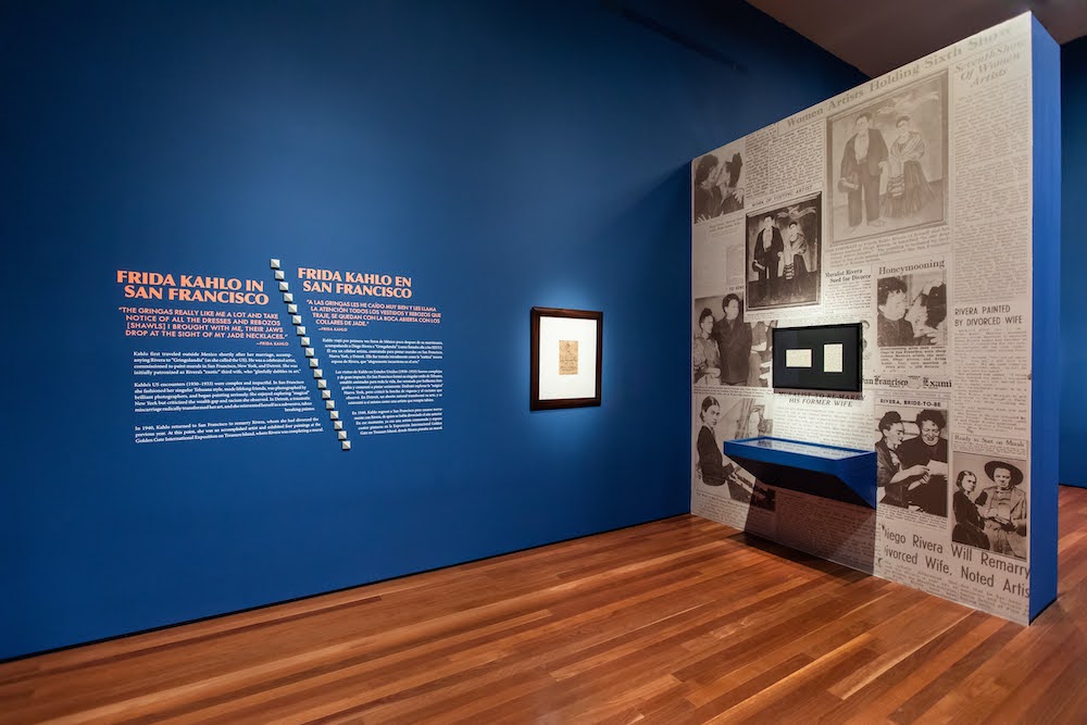 Installation Photography of "Frida Kahlo: Appearances Can Be Deceiving" at the de Young museum in San Francisco. Photography by Gary Sexton Photography courtesy of the Fine Arts Museums of San Francisco