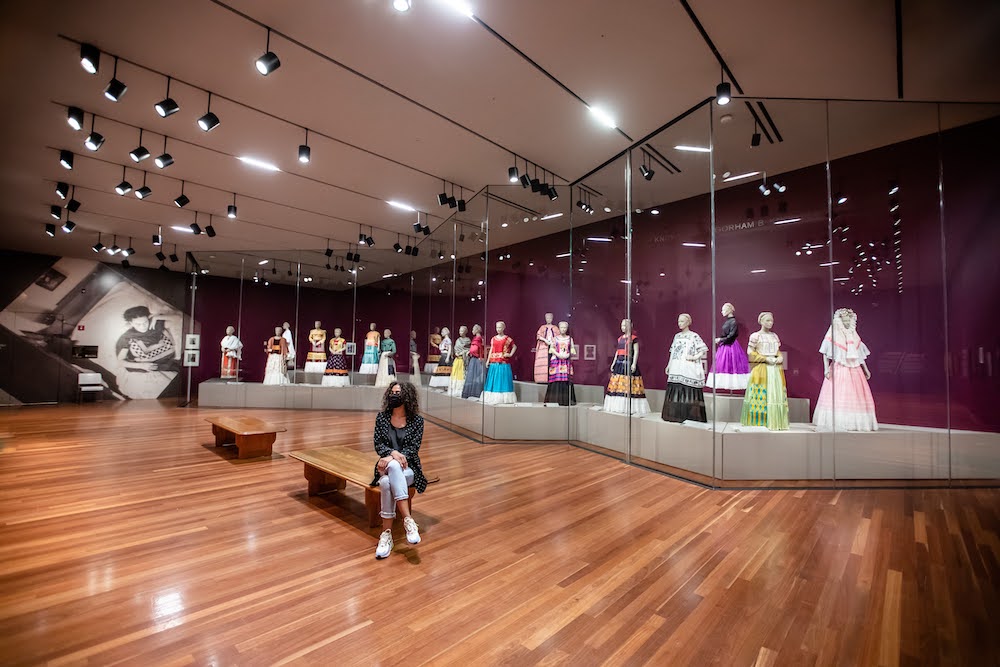 Installation Photography of "Frida Kahlo: Appearances Can Be Deceiving" at the de Young museum in San Francisco. Photography by Gary Sexton Photography courtesy of the Fine Arts Museums of San Francisco