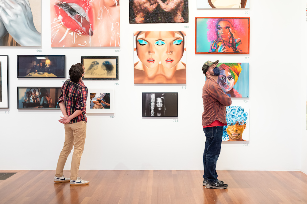 Installation Photography of “The de Young Open” at the de Young Museum. September 2020, Photo by Gary Sexton, Image provided courtesy of the Fine Arts Museums of San Francisco