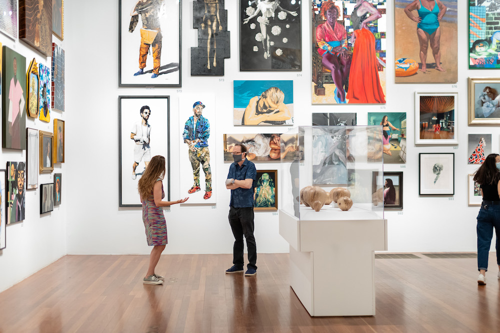 Installation Photography of “The de Young Open” at the de Young Museum. September 2020, Photo by Gary Sexton, Image provided courtesy of the Fine Arts Museums of San Francisco