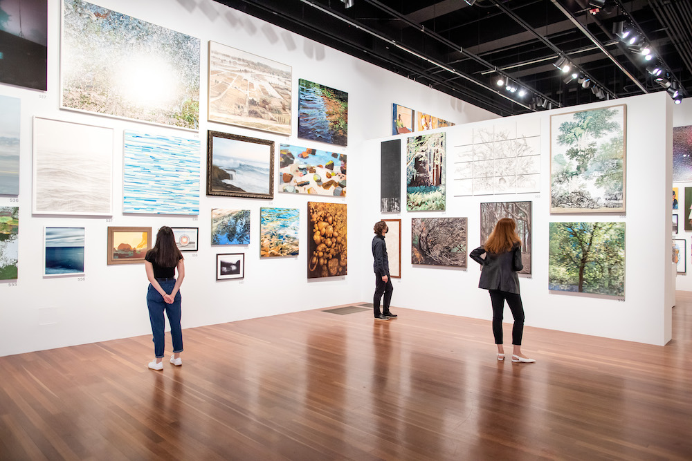 Installation Photography of “The de Young Open” at the de Young Museum. September 2020, Photo by Gary Sexton, Image provided courtesy of the Fine Arts Museums of San Francisco