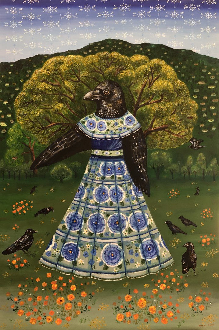 Crow Mother Earth at the Edge of the Wilderness,  Artist: Elizabeth Gómez Freer