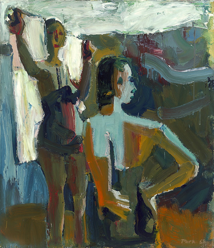  Two Bathers, 1958; San Francisco Museum of Modern Art, purchase through gifts of Mrs. Wellington S. Henderson, Helen Crocker Russell, and the Crocker Family, by exchange, and the Mary Heath Keesling Fund; © Estate of David Park; photo: John Wilson White