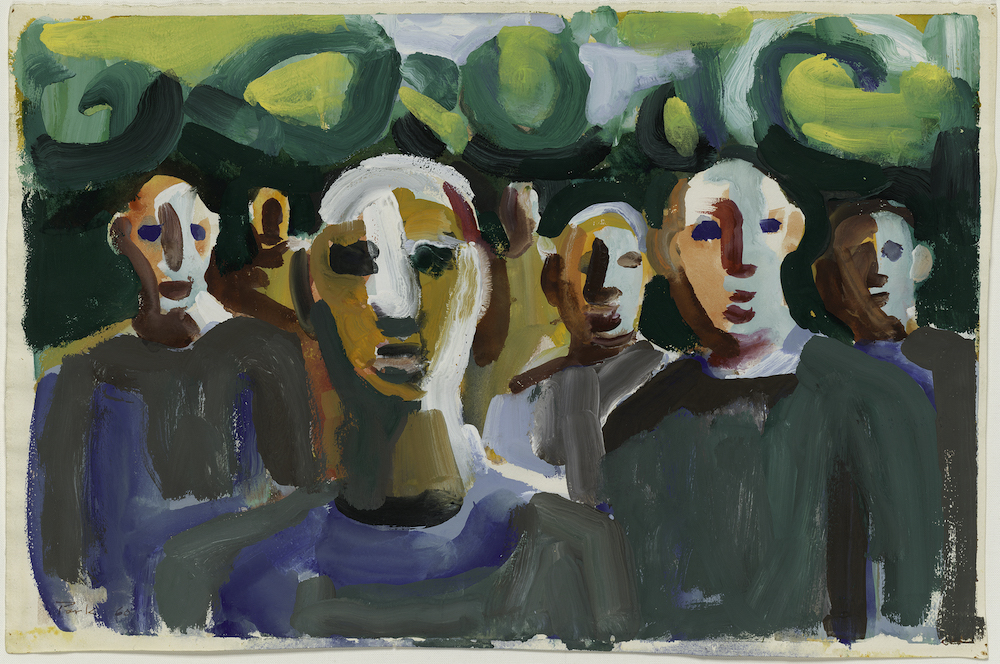 Crowd of Seven, 1960; private collection; © Estate of David Park; courtesy Natalie Park Schutz, Helen Park Bigelow, and Hackett Mill, San Francisco