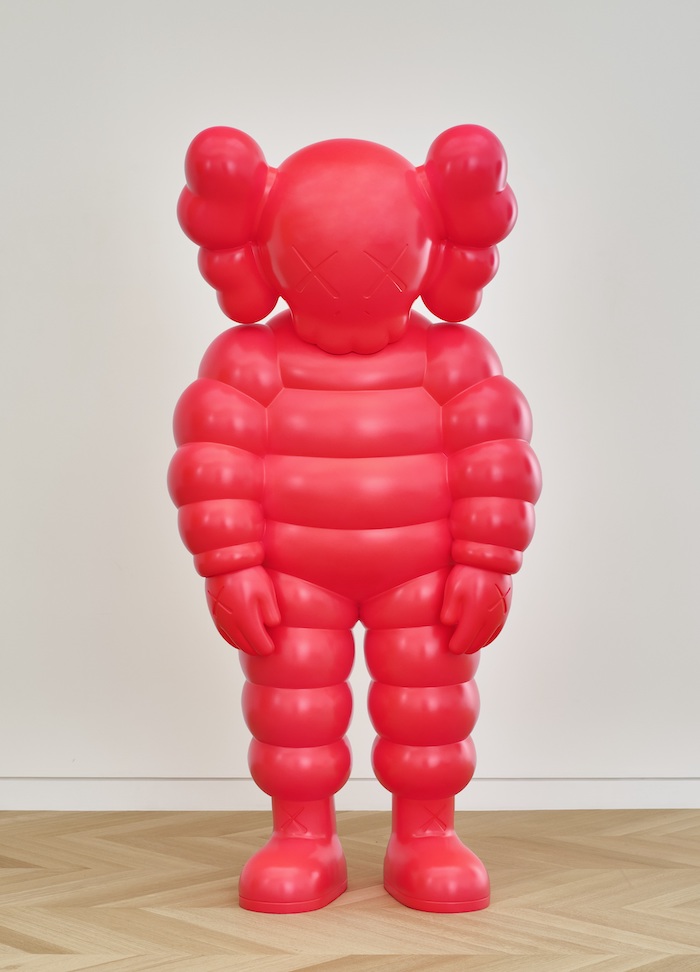 KAWS (American, born 1974). WHAT PARTY, 2020. Bronze, paint, 90 × 43 5/16 × 35 3/8 in. (228.6 × 110 × 89.9 cm). © KAWS. (Photo: Michael Biondo)