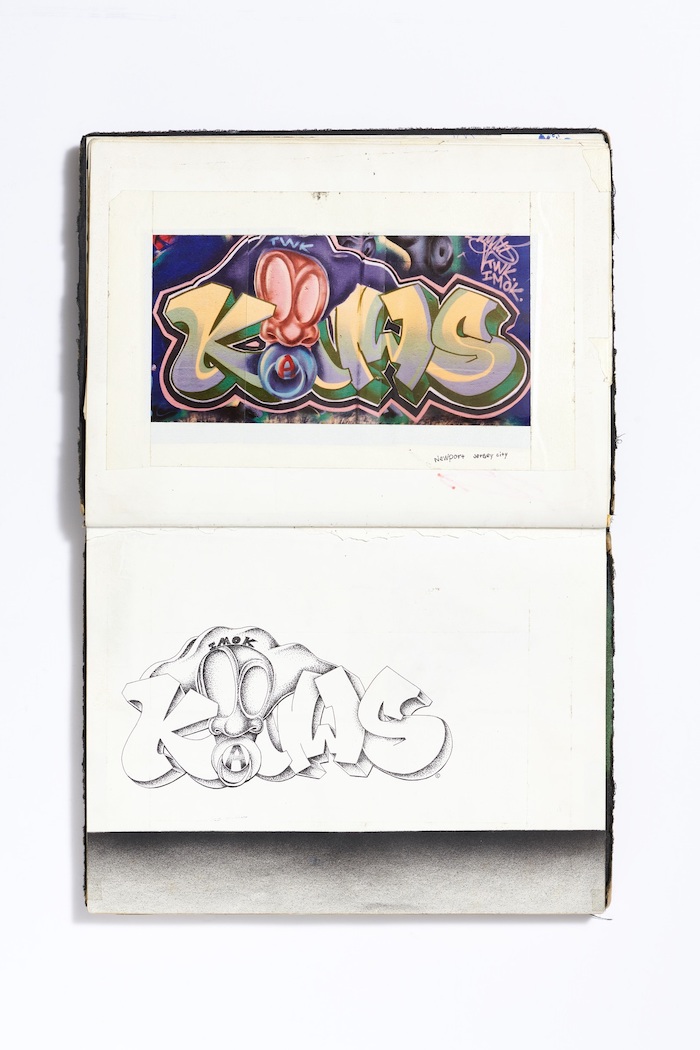 KAWS (American, born 1974). Interior spread from UNTITLED (Blackbook), circa 1993. Photograph, ink on paper, 12 1/2 × 8 in. (31.8 × 20.3 cm). © KAWS. (Photo: Brad Bridgers Photography)