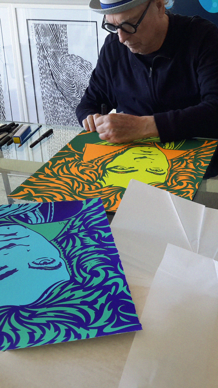 John Van Hamersveld signing prints