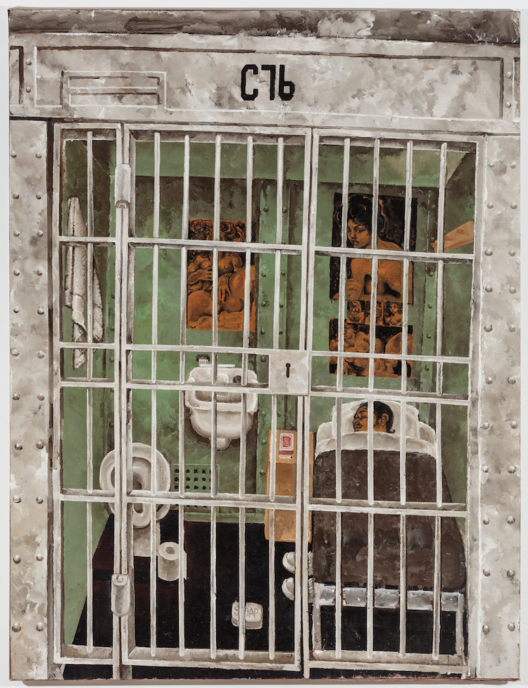 Martin Wong, Lock Up, 1985, acrylic on canvs