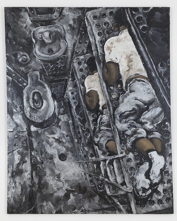Martin Wong, Prison Bunk Beds, acrylic on canvas