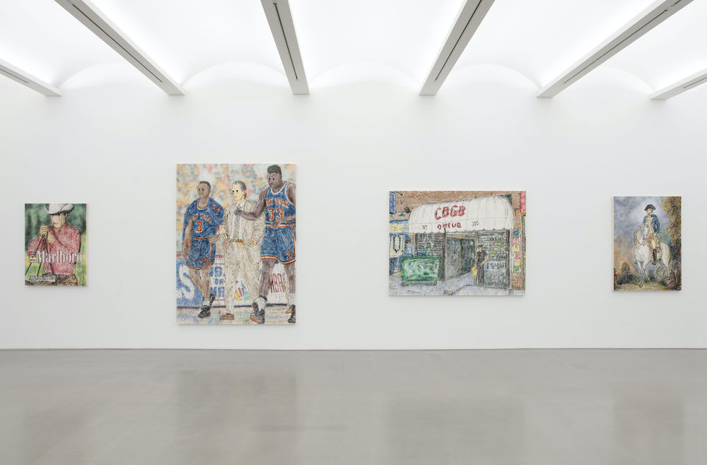 Installation View of MADSAKI: Hello Darkness, My Old Friend (I’ve come to talk with you again) at Perrotin New York, 2021. Photographer: Guillaume Ziccarelli Courtesy MADSAKI/Kaikai Kiki Co., Ltd. Courtesy Perrotin.