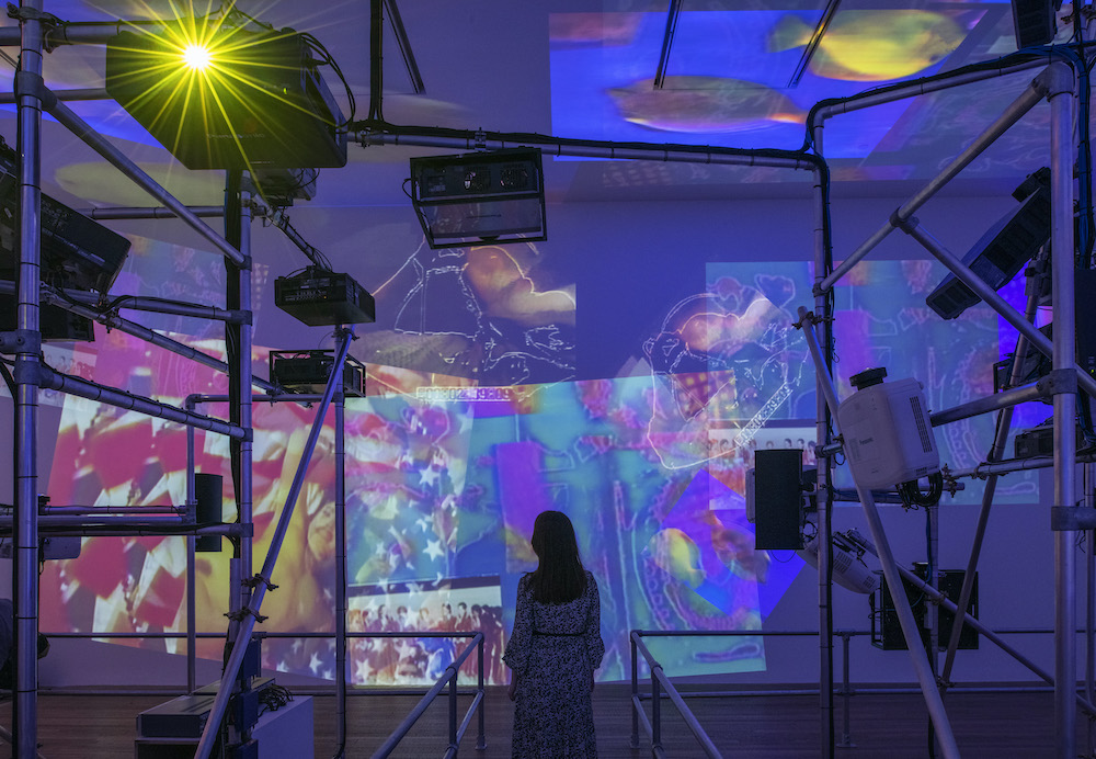 Nam June Paik, Sistine Chapel, 1993 (installation view, Tate); courtesy the Estate of Nam June Paik; © Estate of Nam June Paik; photo: Andrew Dunkley © Tate