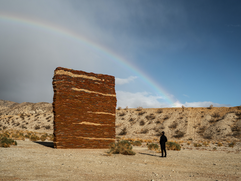 Desert X installation view of Zahrah Alghamdi, What Lies Behind the Walls. 2021. Photography by Lance Gerber. Courtesy the artist and Desert X