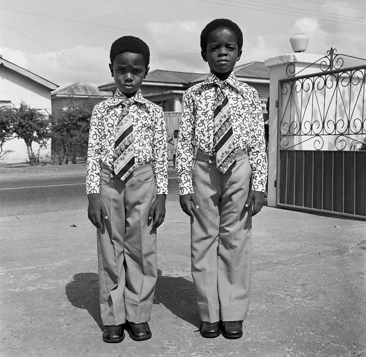 Kids dressed in identical suits, Accra, 1970s