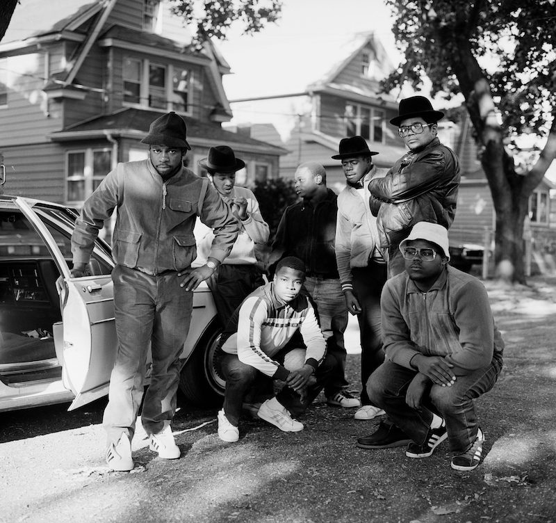 RUN DMC & POSSE HOLLIS QUEENS 1984, photo by Janette Beckman