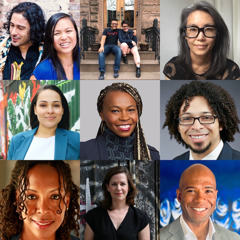 (left to right from top): AWL instructors, Pamela Capalad + Dyalekt; Marci Blackman + Diana Y Greiner; Kay Takeda; Yanely Espinal; Jessica Lee; Luke Blackadar; Miata Edoga; Amy Whitaker; Ian Fuller.