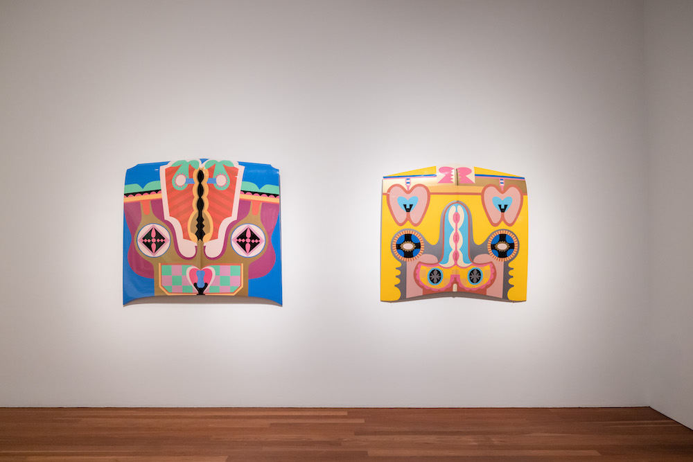 Installation view of Judy Chicago: A Retrospective at the de Young Museum. Photography by Gary Sexton  Image provided courtesy of the Fine Arts Museums of San Francisco