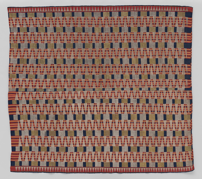 Woman’s ceremonial skirt (tapis), 1825–1875. Indonesia; Lampung, Southern Sumatra. Cotton and silk with metal or metal-wrapped threads. Asian Art Museum of San Francisco, Gift of Mrs. Jesse L. Carr, 1991.40. Photograph © Asian Art Museum