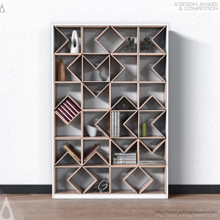 Grille Bookcase by Wei Huang