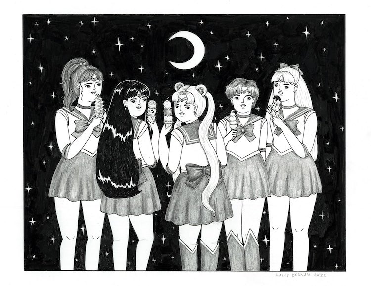 Mai Ly Degnan - Sailor Moon Midnight Snack print (web)