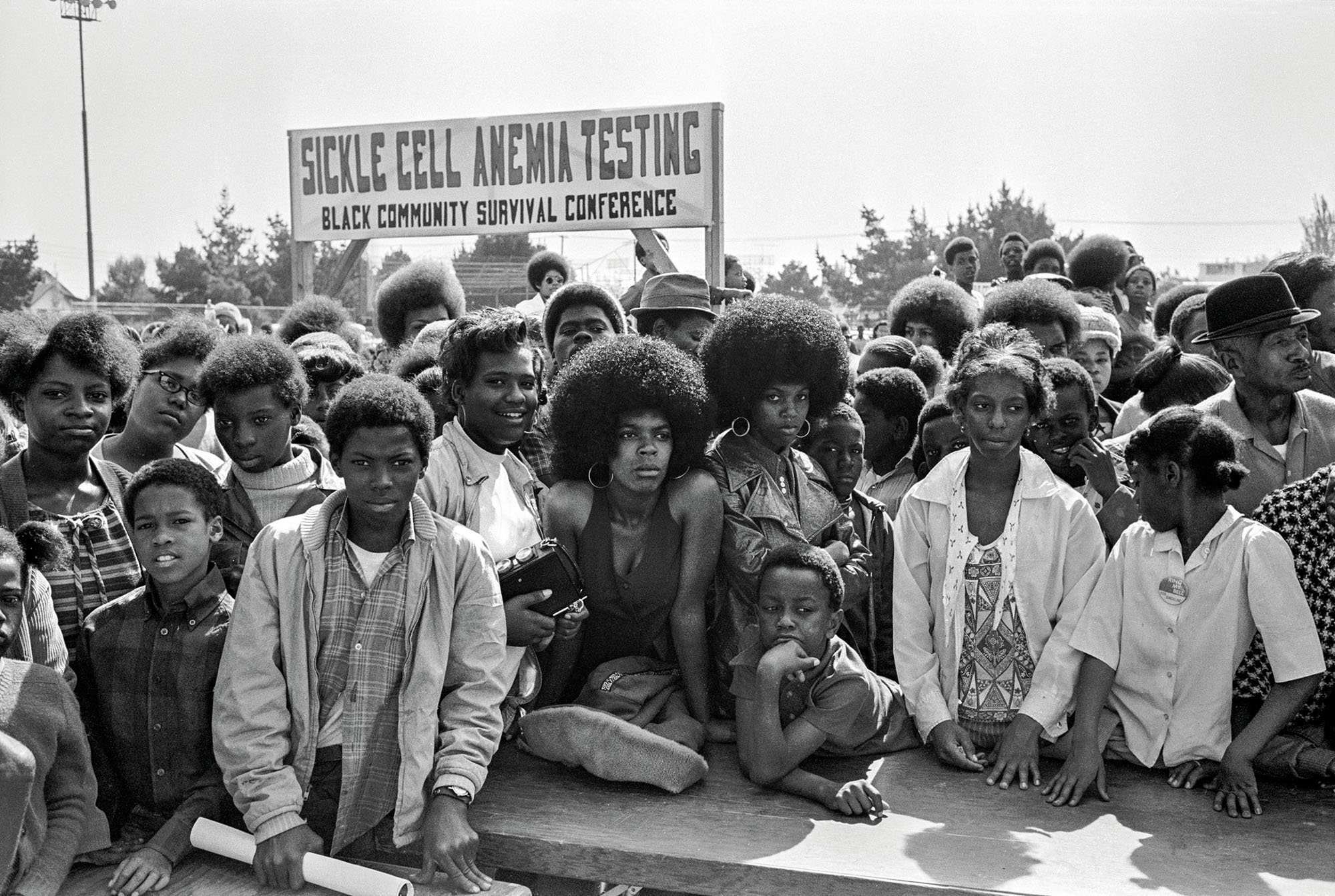 March 31, 1972 - Oakland, California: Testing for Sickle Cell Anemia at Community Survival Conference.