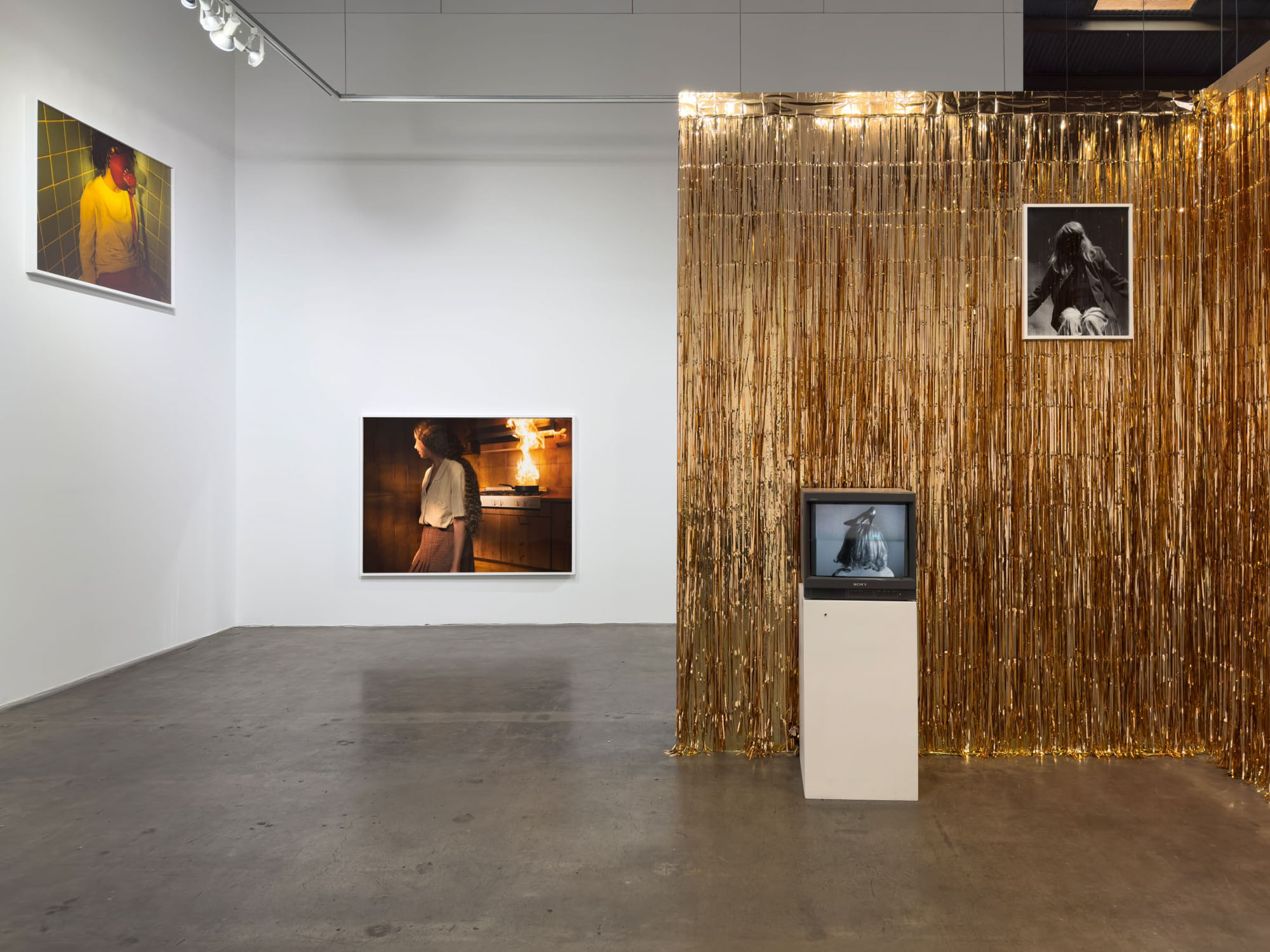 Installation view of "Break in Case of Emergency" at Rose Gallery